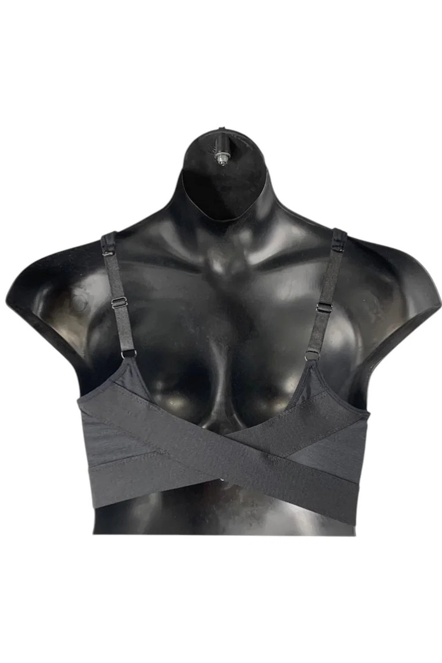 Rhonda Shear Molded Cup Bra w/ Mesh Detail Black - - Picture 2 of 2